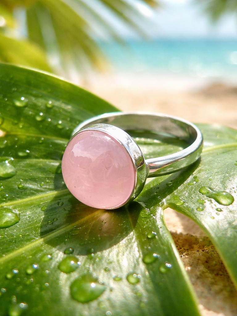 New Rose Quartz Ring 82$